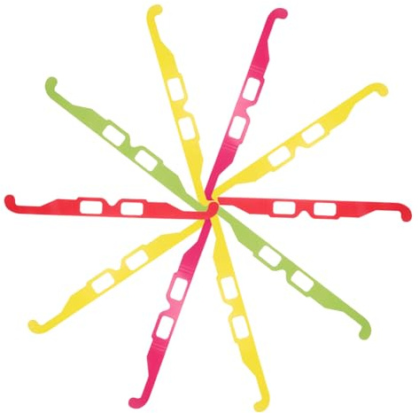Beaupretty Occhiali 3d Di Diffrazione a Forma Di Cuore Per Rave Party, Confezione Da 20 Pezzi Colorati, Leggeri e Luminosi Per Feste Notturne e Concerti