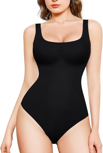 Nebility Body Contenitivo Modellante Donna Guaina Contenitiva Shapewear Intimo Snellente Pancia Piatta Dimagrante Shaping Addominale Canotta Canottiera Tops (Nero, L)