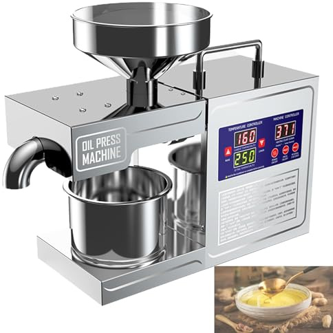 Macchina per Olio 820W, Frantoio per Olive, Barra Rimovibile, Facile da Pulire, per Uso Domestico e Piccola Attività Commerciale, Olio Naturale