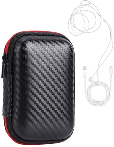 1 x Funda para disco duro, bolsa de viaje protectora para disco duro externo SSD portátil, bolsa para disco duro externo, apta para SSD de 128 GB, 500 GB, 1 TB y 2 TB, roja