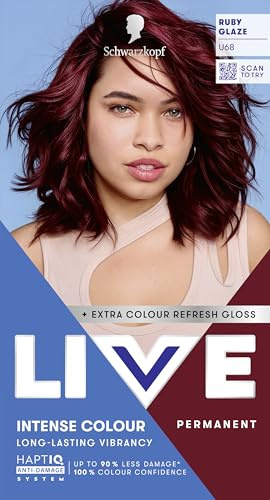 Schwarzkopf LIVE Intense Colour Hair Dye, U68 Ruby Glaze