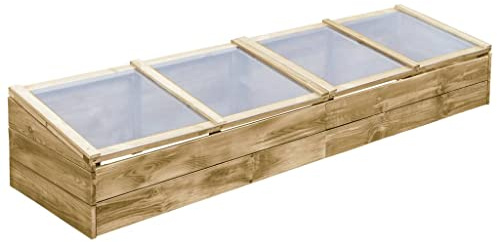 Serra invernale per serra, in legno di pino impregnato, 200 x 50 x 35 cm, serra esterna per piante e fiori