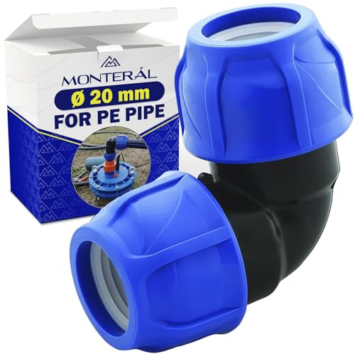 Raccordo Ø20mm 90° Polipropilene PP per Collegamento Tubo Polietilene PE | MONTERAL