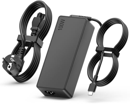 Hafiuege 100 W USB C Cargador Portátil Compatible con Lenovo ThinkPad/Yoga | MacBook Pro/Air, DELL, Xiaomi Air, Samsung Notebook, HP Chromebook, ASUS, Acer y Huawei Universal Tipo C Portátil Adaptador