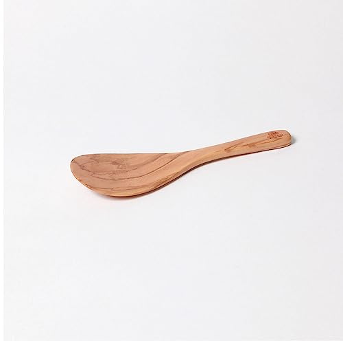 Bérard Reislöffel 21,5 cm, handgefertigter Servierlöffel aus Olivenholz | Küchenlöffel, natürliche Maserung, für Reis und Getreide, lebensmittelecht, robust, langlebig, jedes Stück Unikat