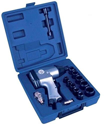 FAST WORLD SHOPPING ® Avvitatore Aria Compressa Avvitatore Ad Impatto Reversibile Avvita Svita Bulloni Ruote 1/2 Pollici Set Con Bussole Boccole Per Smontare E Montare Pneumatici 4 Velocità E Forza…
