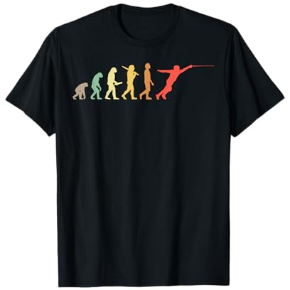 Retro Fechten Evolution Geschenk für Fechter T-Shirt