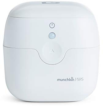 Munchkin Portable Soother & Dummy UV Steriliser | Kills 99% of Germs in 59 seconds | Baby Essentials | White