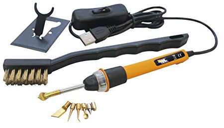KINGTOOL Kit d'outils d'accessoires d'imprimante 3D, Outil de Finition d'impression/Modification 3D, Aiguille de Nettoyage, scarper, Couteaux de Nettoyage, Couteau à découper et Cordon USB (Jaune)