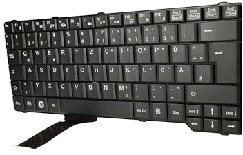 vhbw Tastatur Keyboard QWERTZ kompatibel mit Fujitsu-Siemens Celsius H265 | H270 Notebook - Schwarz