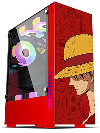 Boitier Cas D'ordinateur, Étui De Jeu PC Mid-Tower ATX/M-ATX/ITX - Port USB 3.0 De l'avant - Panneau Latéral en Verre Trempé - Système De Gestion des Câbles - Refroidissement À l'eau