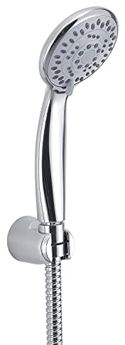 GEDY G-Easy 06, Doccetta per Doccia Universale 5 getti, Soffione Doccia Fisso e Flessibile 150 cm, ABS con Finitura cromata, 2 Anni di Garanzia, Design R&S, Filtro Doccia antisabbia Incluso
