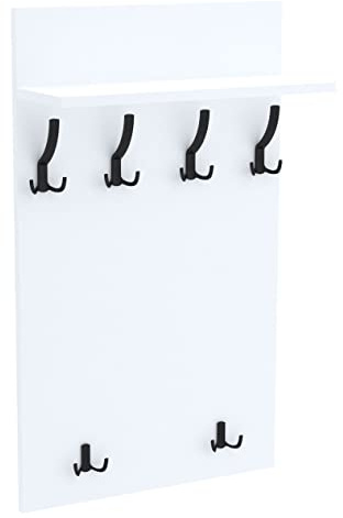 AKKE 100x60 | MAXI Garderobenpaneel Wandgarderobe Garderobe Wandpaneel Kleiderstange SCHWARZ | WEISS