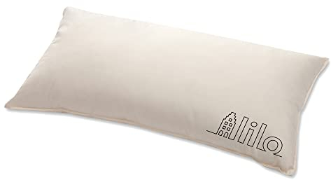 lilo KBA Daunenkissen 40x80-100% Baumwolle aus kontrolliertem Anbau - Dreikammer Kopfkissen (außen 90% Daunen) - Premium Qualität durch Made in Germany - 600g