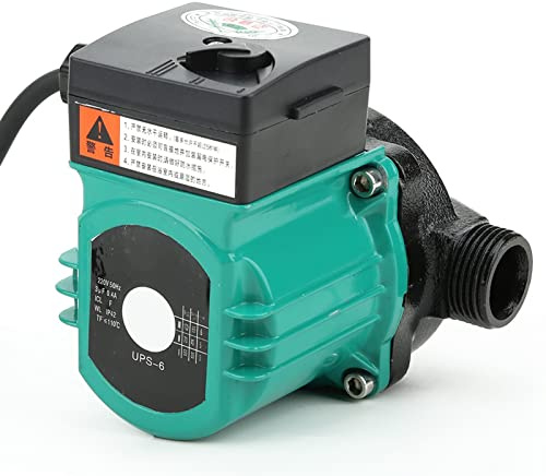 Garosa Umwälzpumpe für Warmwasserbereiter, 220V 100W, 3/4 Zoll Gewindeanschluss, Druckerhöhungspumpe für Heizungsanlagen