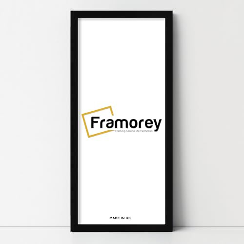 FRAMOREY Black Wood Effect Panorama Style Picture Frame, 22x9 Inch Size Wall Art Hanging Photo Frame, Home Decor