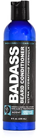 Badass Beard Care Beard Conditioner For Men - MINT, EUCALYPTUS & TEA TREE, 8oz - Made of Natural Ingredients for A Healthy, Soft, & Itch Free Beard and Mustache
