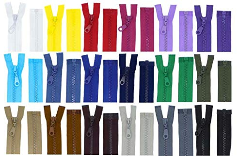 Reißverschlüsse Kunststoff Plastik Reißverschluss grob 5mm teilbar (65 cm, schwarz)