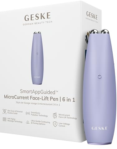 GESKE | SmartAppGuided™ MicroCurrent Face-Lift Pen | 6 in 1 | Skincare Tool mit Mikrostrom | Anti Aging Device | Gesichtsstraffung | Junge Haut ohne Falten | Gerät für das Gesicht | SmartAppGuided™ | Anti Aging Device | Gesichtsstraffung | Junge Haut ohne Falten | Gerät für das Gesicht