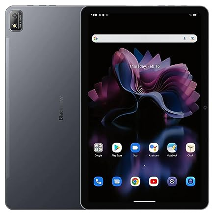 Blackview Tab 16 (Dual SIM – Android 12-11 Zoll – 4G/LTE – 256 GB, 8 GB RAM) Grau