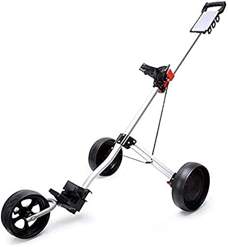 ZAANU Golf Push Cart Trolley Golf Golf Push Cart Golf Dreirad Charter Auto faltbar Ball Cart Court Supplies Cube Push (Farbe: Schwarz) (Farbe: Schwarz) (Schwarz)
