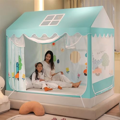 Miuxe Bettzelte Betthimmel Schutzhütte 4 Viereckpfosten Moskitonetz Betthimmel, Queen-Size-Bett, Zeltnetz, Privatsphäre Im Innenbereich, Volle Größe Für Schlafzimmerdekoration Für Kinder Erwachsene
