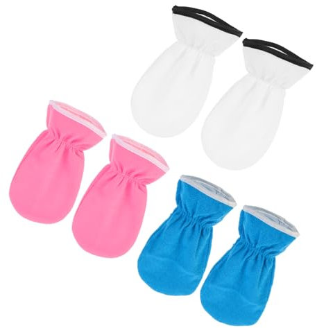 VINTORKY 3paare Paraffinwachs-handschutz Handschuhe Für Handpflege Hand Spa Mitts Mit Elastischem Verschluss Hautpflegend Wiederverwendbar Wärmeisolierend Für Trockene Hände Und Spa-behandl