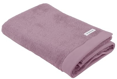 TOM TAILOR Duschtuch, 70x140 cm, 100% Baumwolle/ Frottier, mit zwei Aufhängern und Label mit Logo, COLOR BATH TOWEL Lila (Cozy Mauve)