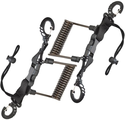 Frdhee 2 Tauchkameras Anti-Verlust-Seil, Tauchen Spiralkabel Tauchen Ausrüstung Lanyard Tauchen Zubehör mit Clips Schnellverschluss für Tauchen Schnorcheln Klettern, Unterwasserkamera