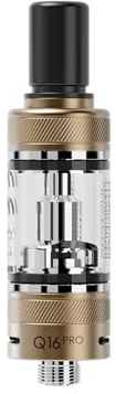 Justfog Atomizador Q16 PRO para cigarrillo electrónico Justfog Q16/Q16 PRO, depósito de 1,9 ml, cristal pyrex, bobina de 1,6 Ohm incluida (Producto sin nicotina) (Oro)