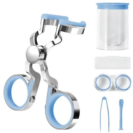 Wegodal Contacts Lens Helper, 2024 New Contact Lens Applicator Tool Portable Contact Lens Insertion Tool, Contact Lens Eyelid Wearingtool for Travel (E)