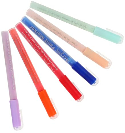 FRCOLOR 6pezzi Penne Per Nail Art Penna Per Manicure Disegno Unghie Penna Per Decorare Unghie Strumento Fai Da Te Per Pitturare
