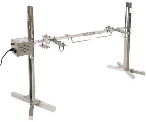 TaNeHaKi Electric Grill Barbecue Steel, Auto Grill Rotisserie with Spit Rod Support,Bbq Spit Roaster Hog Roast Machine For Wilderness And Camping