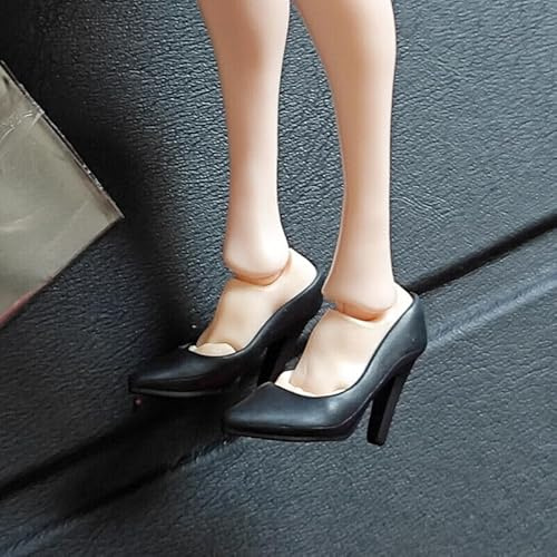 diyitoy 1/12 Scale High-Heeled Shoes Model for 6''Figure (Black)
