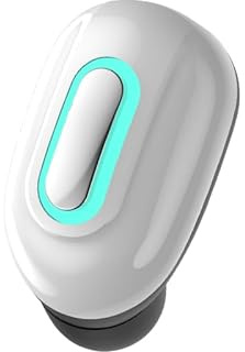 SLuB Bluetooth 5.3 Wireless Headset Single Ear Headset Ultra Compact Multi-function Operation Wireless Call Sweatproof For iphone/Android(White)