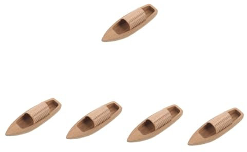 IMIKEYA 5St Bootsmodell aus Holz Puppenhaus-Fischerboot nautisches segelboot Spielzeugboot Tiki büro Dekoration bürodekoration Boot Schiffsverzierung aus Holz hölzern