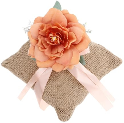 SOIMISS Rustikales Ringkissen Für Hochzeiten Elegantes Blumen-kissen Zur Aufbewahrung Von Verlobungsringen Für Zeremonien Und Feierlichkeiten