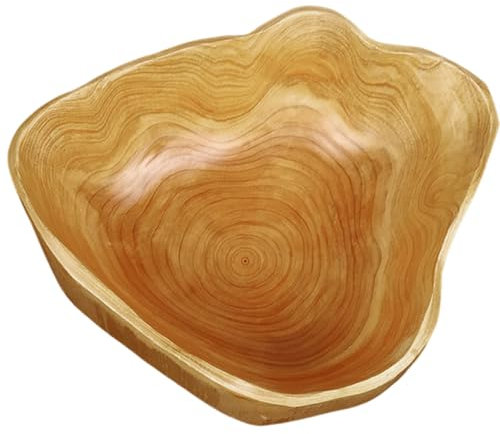 AZIDWERYQ Wood Bowl Irregular Shaped Root Carved Wooden Bowls for Food 5.9-7.5 Inch Funny Wood Fruit Bowl for Home Kitchen Table Centerpiece Office Party Decoration Wooden Bowls for Food