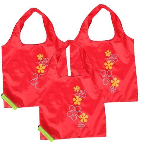 KICHOUSE 3pièces Réutilisable Polyester pour Fruits De Style Fraise Fourre-Tout Portable Et