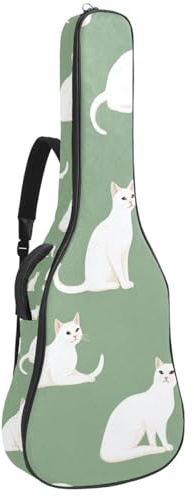 Akustikgitarre Tasche 1cm Dicke Polsterung, Wasserdicht Oxford Tuch Gitarrentasche Rucksack für 40-42 Zoll E-Bass Klassische Gitarren, Elegante Gold Libelle Kunst mit Linie, Mehrfarbig 02