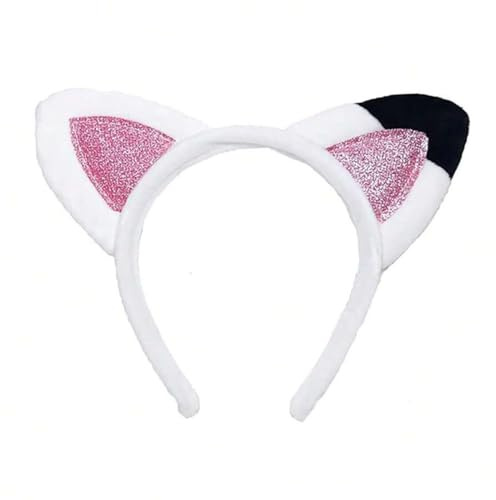 OUDQFCJ 1 Pcs Haarreif Katzenohren, Stirnband mit Ohren, Cute Katze Haarband, Haarschmuck für Karneval und Mottoparty