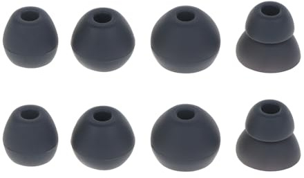 4 paia di gommini di ricambio in morbido silicone di varie dimensioni da 3,8 mm per auricolari in-ear grandi, piccoli e medi