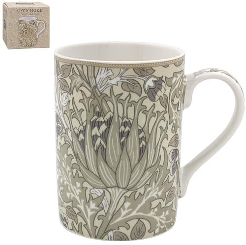The Leonardo Collection William Morris Artichoke Mug | Hot & Cold Drinks, Home & Office, Durable, Comfortable, Easy-To-Hold