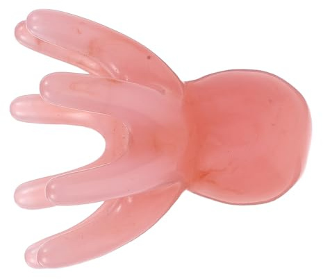 LALADEFIEE Octopus Scalp Massager Comb with 8 Tentacles for Multipoint Deep Massage, Portable Resin Design, Stylish Pink Head Massager for Relaxation Before Bedtime Or Anytime