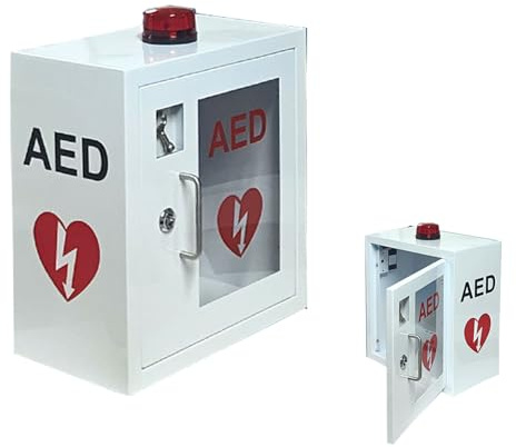 Armoire Murale Pour Défibrillateur AED, Trousse De Premiers Secours Avec Défibrillateur Cardiaque AED, Sûre Et Sécurisée Avec Sirènes Et Lumières Clignotantes, Trousse D'urgence Et Trousse De Premiers