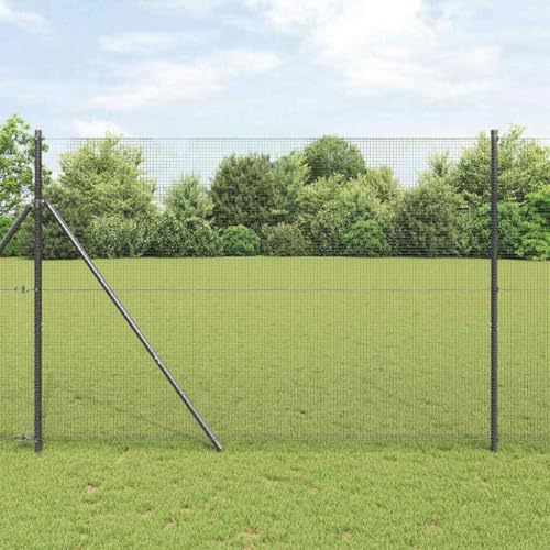Nqyjm Dekorativer Außenzaun, geschweißter Maschendrahtzaun, grau, 1,5 x 25 m, Tier Tore Maschendraht Geflügel für Garten, Hof, Terrasse