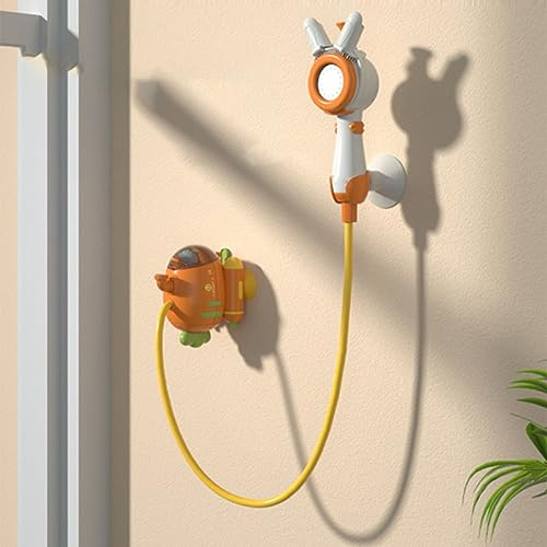 Solinder Elektrisches Spray-Duschspielzeug, Niedliches Baby-Badewannenspielzeug für Kleinkinder, Kleinkinder, mit Sanftem Wasserdruck, für Stressfreies Baden, ABS-Material