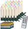 DEUBA® LED Weihnachtsbaumkerzen Kabellos 30er Set Bunt mit Batterie Timer Christbaumkerzen Tannenbaumkerzen Lichterkette Weihnachtsbaum Beleuchtung
