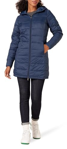 Amazon Essentials Donna Piumino con Cappuccio Ripiegabile, Leggero e Idrorepellente (Disponibile in Taglie Forti)
