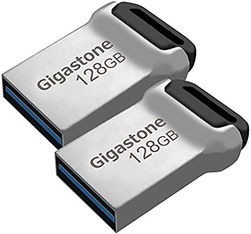 GIGASTONE 128Go Clé USB Nano Flash (Lot de 2) Z90 USB 3.2 Gen 1, 100Mo/s Ultra Rapide, Design Métallique, Mini, Stockage et Sauvegarde pour PC/Mac/TV/Voiture, USB 2.0/3.0/3.1 Compatible